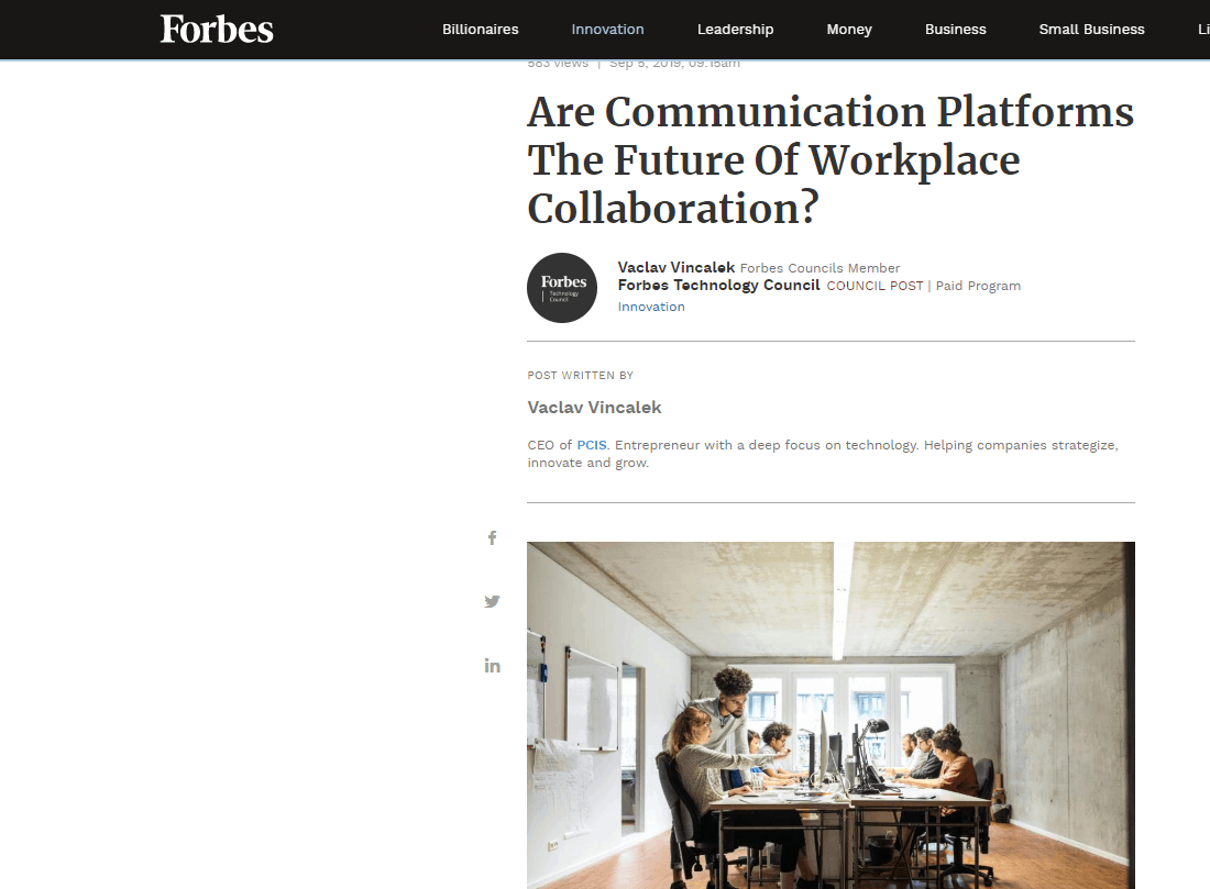 Forbes. Slack and the future of workplace collaboration